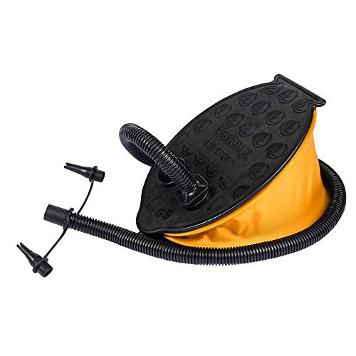 BESTWAY 62004 - Inflador De Pie Air Step Air Pump 28x19 cm con Manguera Flexible y Adaptadores para Diferentes Válvulas de Inflado con Movimiento Arriba-Abajo