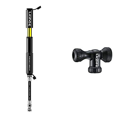 Mini Bomba LEZYNE Pocket Drive, Negro &amp; Control Drive Adaptador para Bombona de CO2