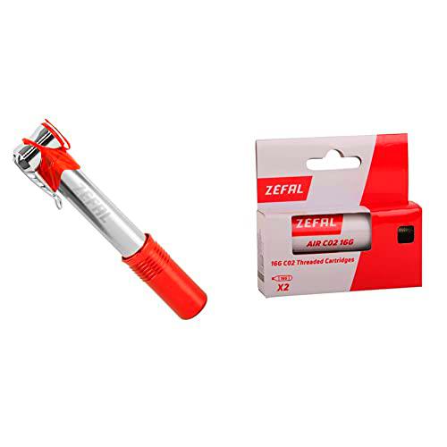 ZEFAL Mini hinchador Air Profil Micro Aluminio Plata/Rojo